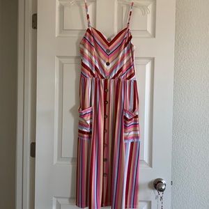 Colorful striped dress